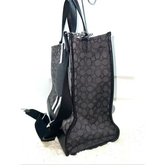 🔥🎁NEW! Coach DEMPSEY Tote 40 Handbag Signature Jacquard Black C1548 Msrp:$498. - Picture 3 of 7